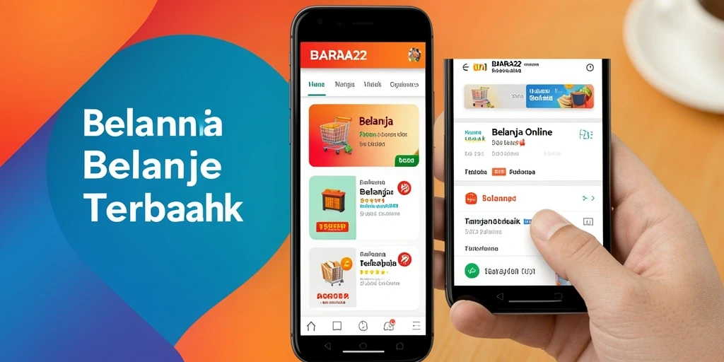 Tampilan antarmuka aplikasi BARA22 untuk belanja online.