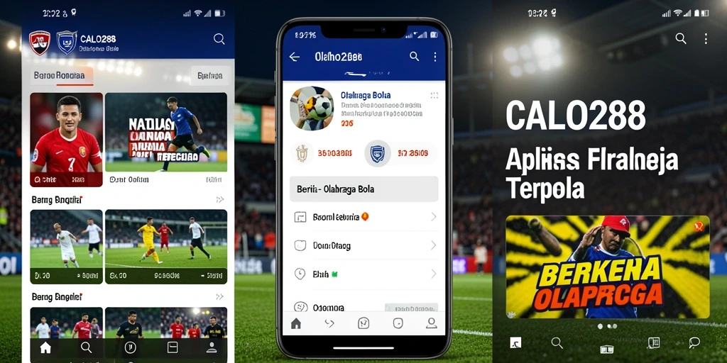 Tampilan antarmuka rapi dengan fitur berita olahraga bola.