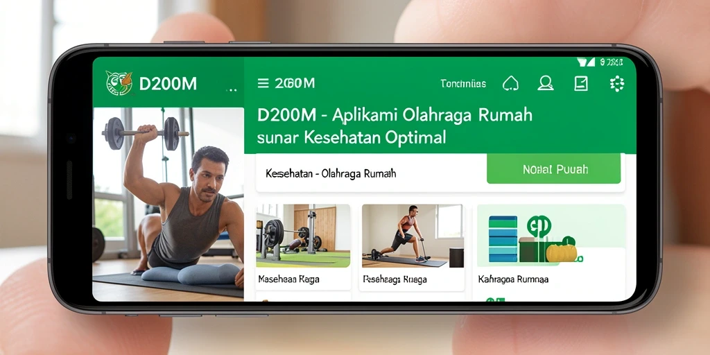 Tampilan antarmuka aplikasi D200M yang intuitif dan menarik.