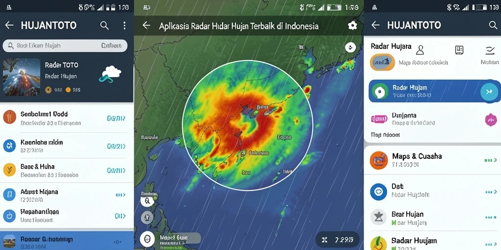 Tampilan antarmuka HUJANTOTO yang menampilkan data radar hujan secara jelas.