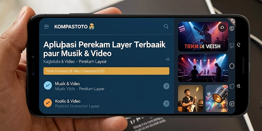 Antarmuka aplikasi KOMPASTOTO yang memudahkan pengguna untuk merekam layar.