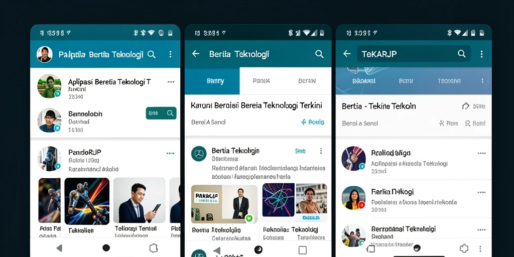 Antarmuka sederhana aplikasi PAKARJP menampilkan berita teknologi terkini.