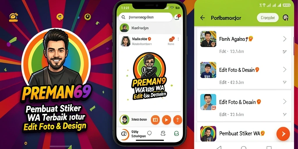 Antarmuka PREMAN69 yang ramah pengguna untuk pembuat stiker WA.