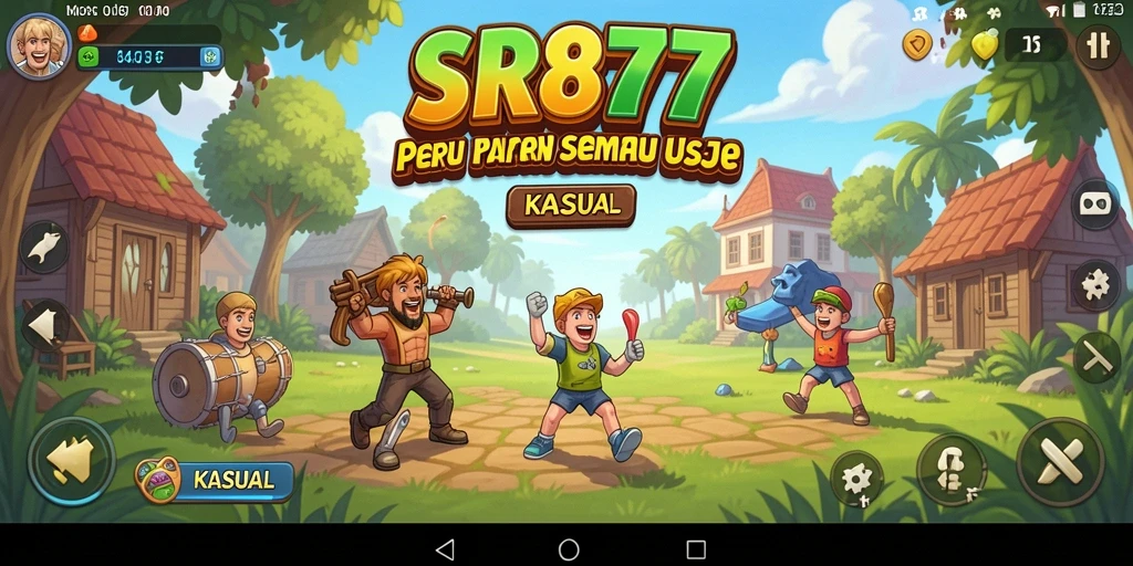 Screenshot menampilkan antarmuka seru dari game Kasual SR877.