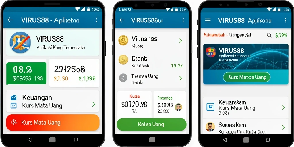 Tampilan antarmuka VIRUS88 yang intuitif dan informatif untuk Kurs Mata Uang.