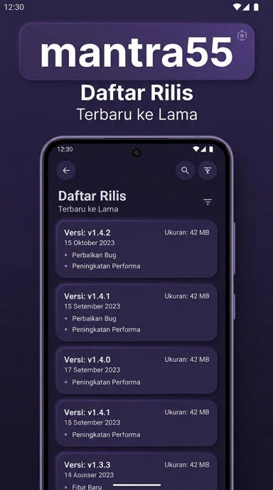 Riwayat Versi Aplikasi mantra55 untuk Android